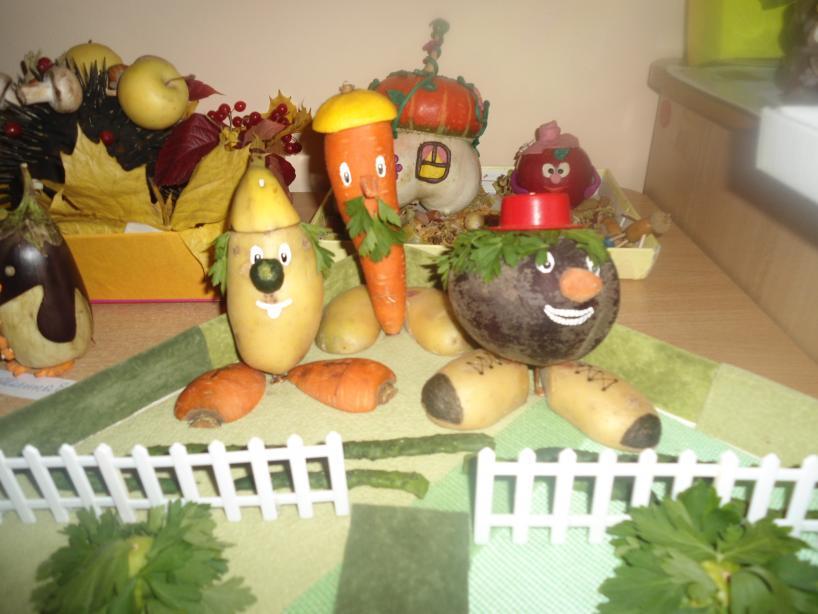 Идеи: Детские поделки из овощей и фруктов - фото
